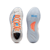 PUMA All-Pro NITROâ¢ RJ Barrett Basketball in Cool Light Grey/Ultra Orange Angle 0