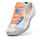 PUMA All-Pro NITROâ¢ RJ Barrett Basketball in Cool Light Grey/Ultra Orange Angle 2