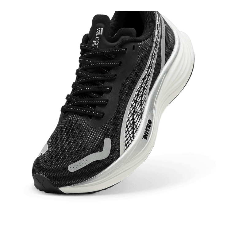 PUMA Velocity NITRO⢠3 in Black/Silver/White Angle 2