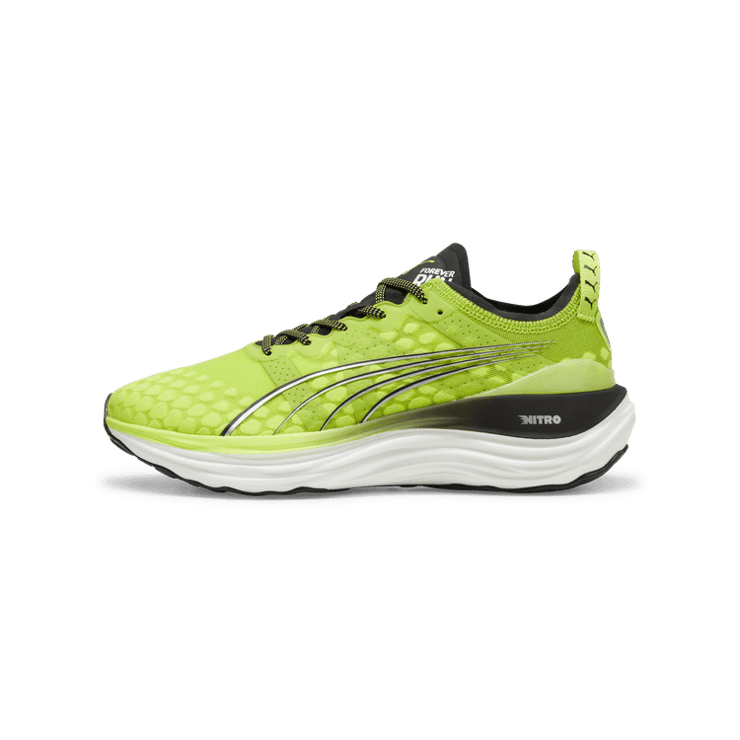 PUMA ForeverRUN NITROâ¢ in Lime Pow/Black/White Angle 1