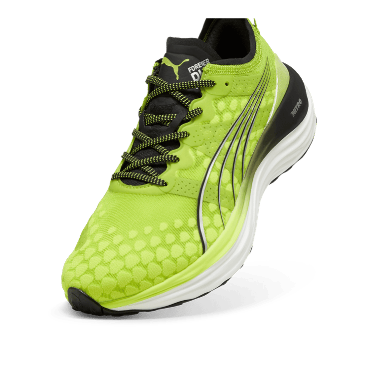 PUMA ForeverRUN NITROâ¢ in Lime Pow/Black/White Angle 2