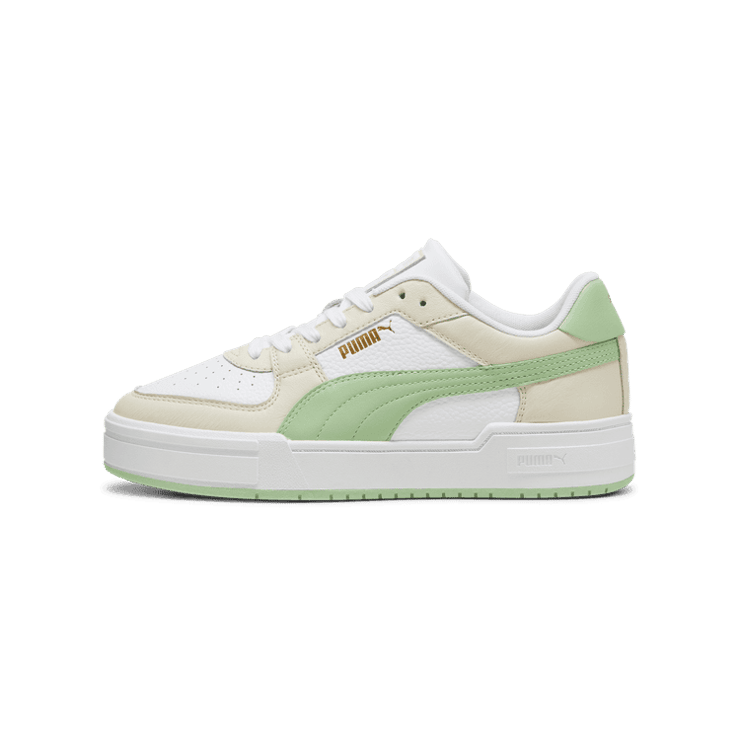 PUMA CA Pro Classic Sneakers in White/Alpine Snow/Pure Green Angle 1