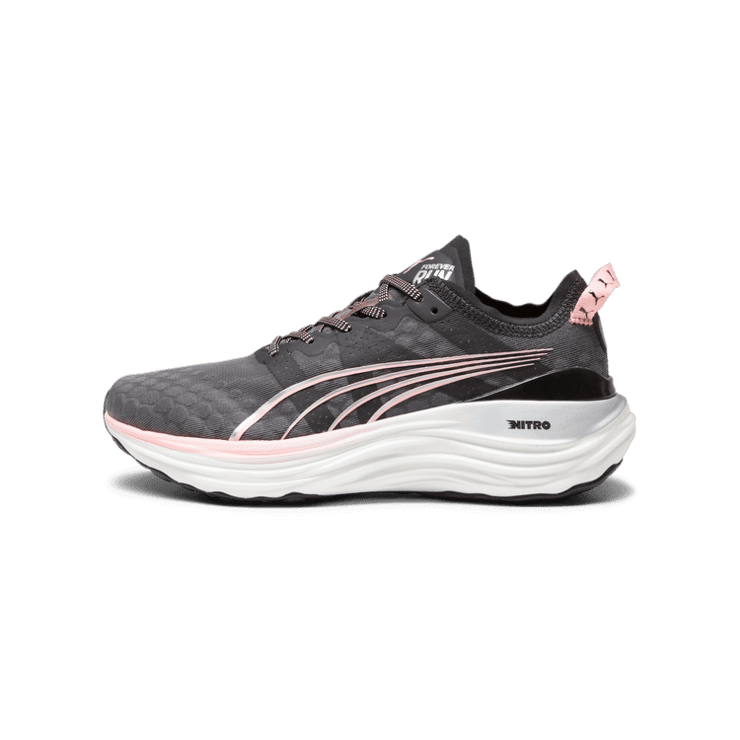 PUMA ForeverRUN NITROâ¢ in Black/Koral Ice/Silver Angle 1