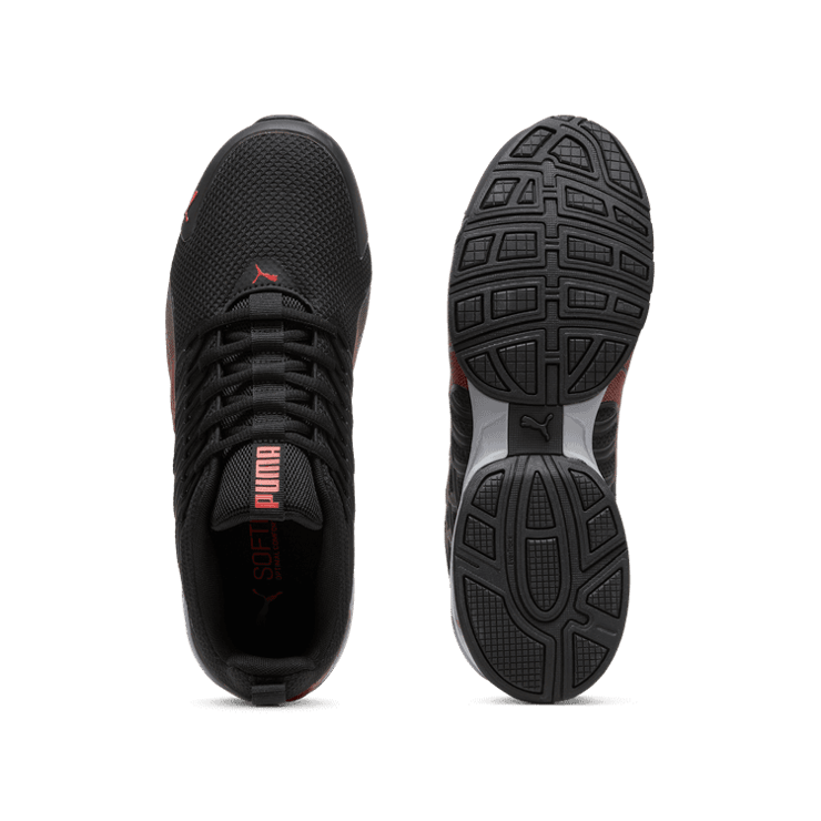 PUMA Voltaic Evo in Black/For All Time Red Angle 0