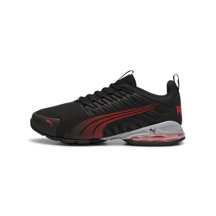 PUMA Voltaic Evo in Black/For All Time Red Angle 1