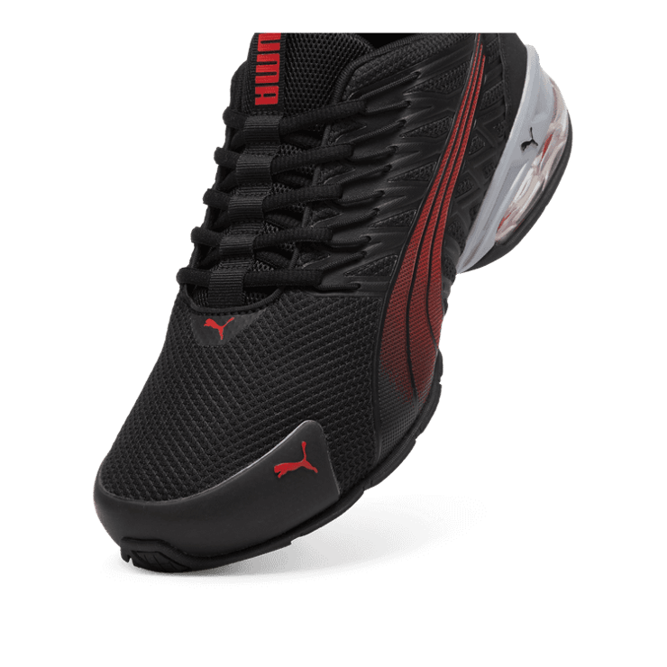 PUMA Voltaic Evo in Black/For All Time Red Angle 2