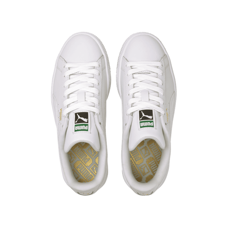 PUMA Basket Classic XXI Sneakers in White (GS) Angle 2