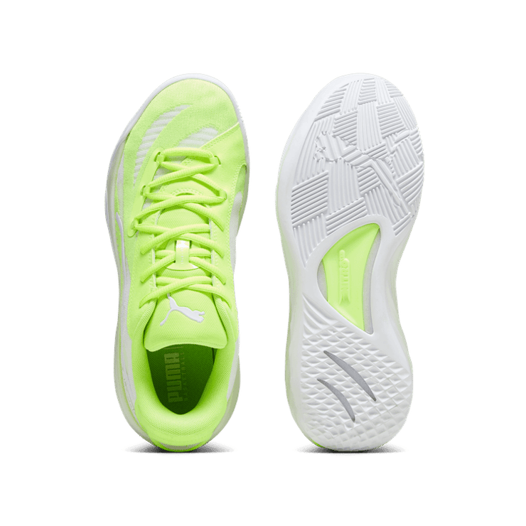 PUMA All-Pro NITROâ¢ Basketball in Lime Squeeze/White Angle 0