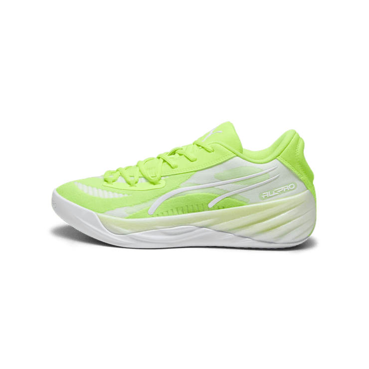 PUMA All-Pro NITROâ¢ Basketball in Lime Squeeze/White Angle 1