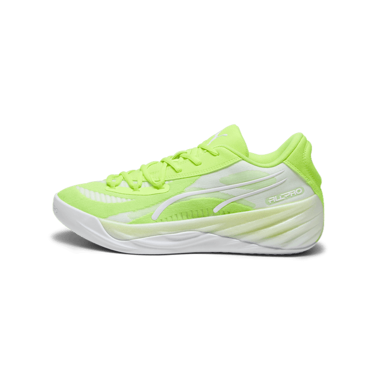PUMA All-Pro NITRO⢠Basketball in Lime Squeeze/White Angle 1