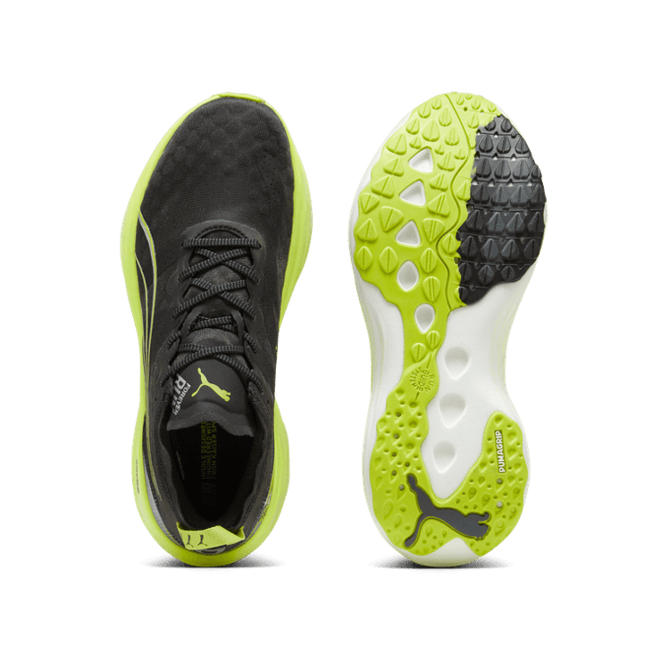 PUMA ForeverRun NITRO⢠in Black/Lime Pow/Mineral Grey Angle 0