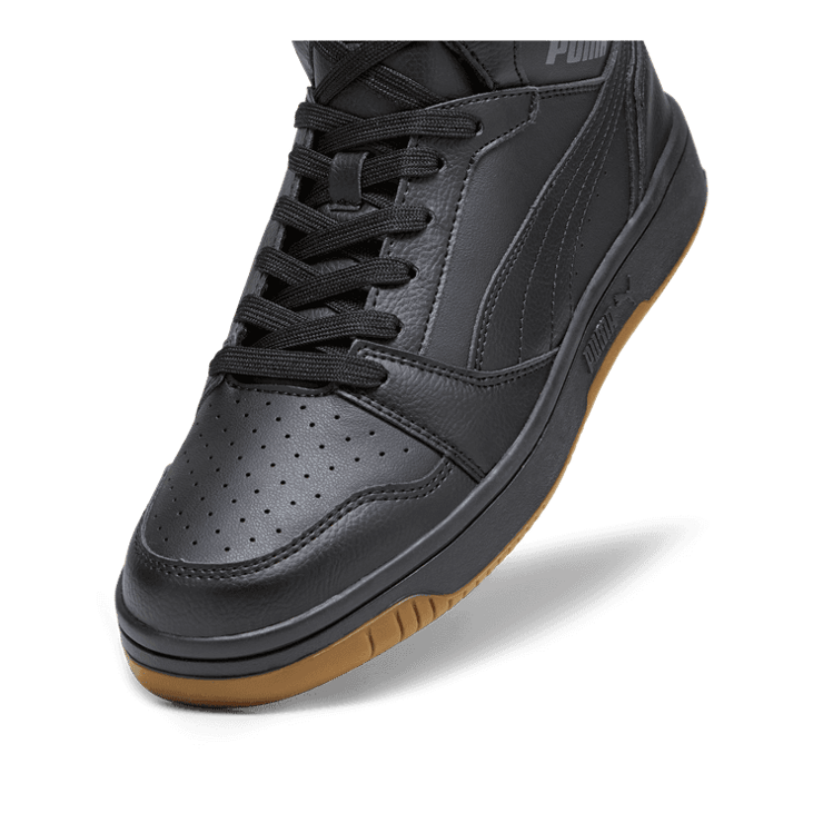 PUMA Rebound Sneakers in Black/Shadow Grey/Gum Angle 2