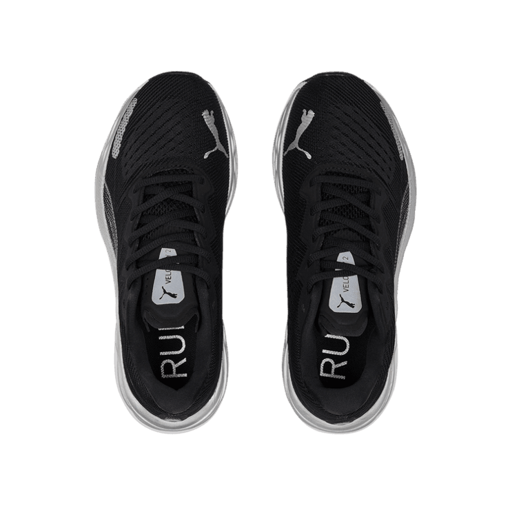 Puma Velocity Nitro 2 Big Kid 'Black Silver' Angle 2