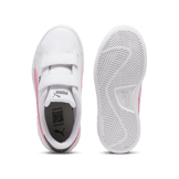 PUMA Smash 3.0 Leather V Sneakers in White/Mauved Out/Galactic Grey (PS) Angle 0