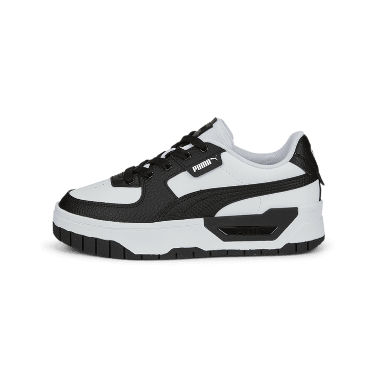 PUMA Cali Dream Leather Sneakers Big in White/Black (GS) Angle 1