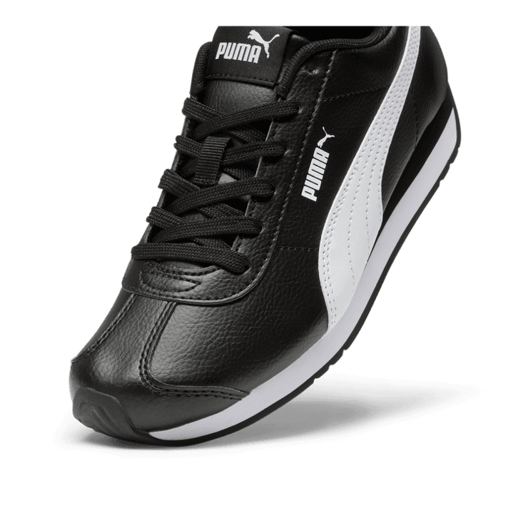 PUMA Turin 3 Sneakers in Black/White (GS) Angle 2