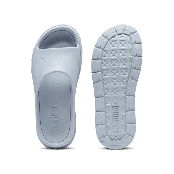 PUMA Mayze Stack Injex Sandals in Silver Mist Angle 1
