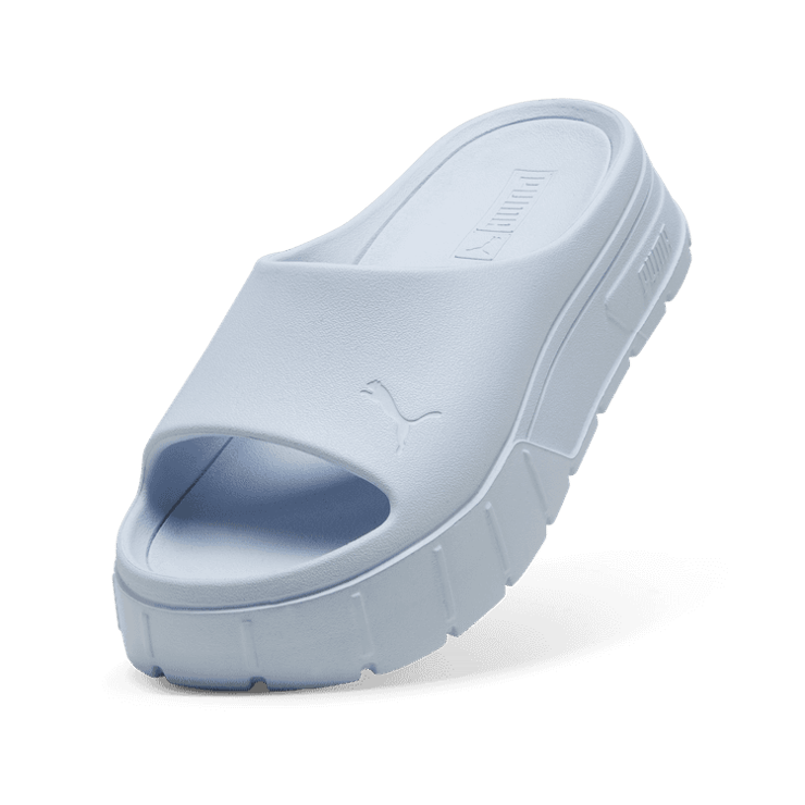 PUMA Mayze Stack Injex Sandals in Silver Mist Angle 2
