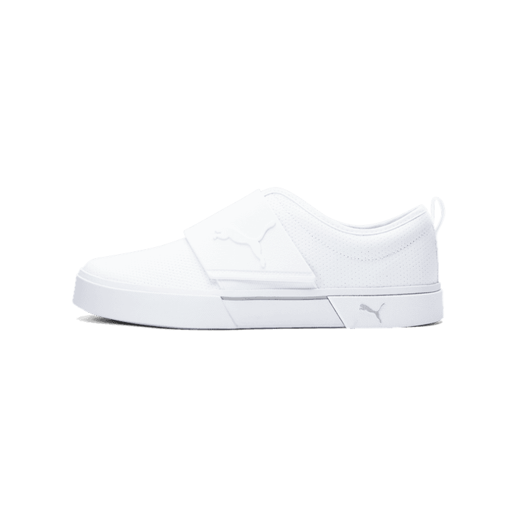 Puma El Rey II Slip-On Perf Leather 'White Grey Violet' Angle 1