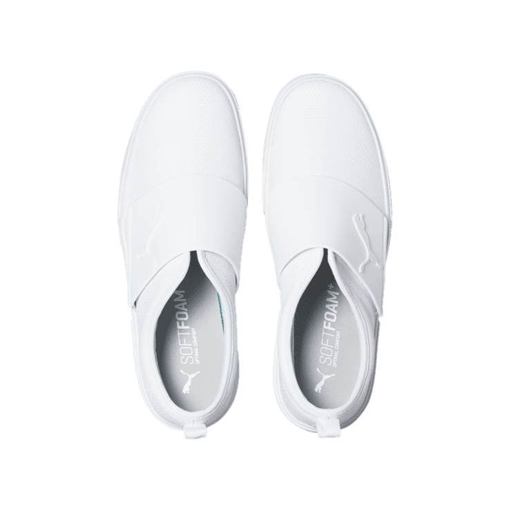 Puma El Rey II Slip-On Perf Leather 'White Grey Violet' Angle 2