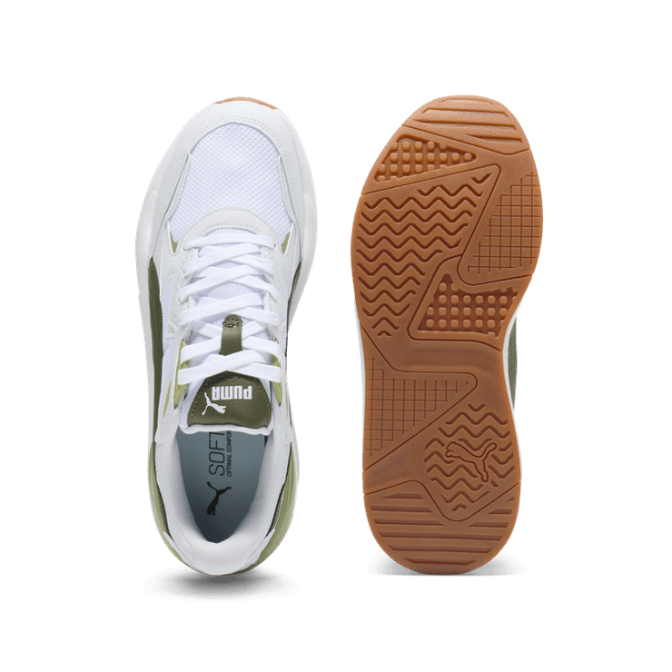 PUMA X-Ray Speed Sneakers in Silver Mist/Green Moss/White Angle 0
