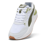 PUMA X-Ray Speed Sneakers in Silver Mist/Green Moss/White Angle 2