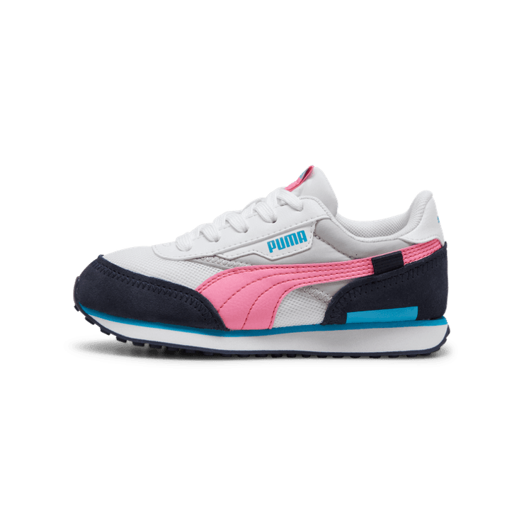 Puma Future Rider Little Kid 'Splash - White Navy Pink' Angle 1
