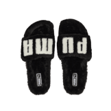 PUMA Leadcat 2.0 Fuzz Slides in Black/White Angle 2