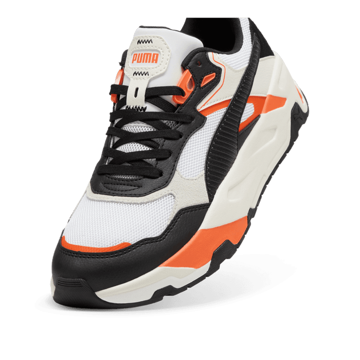 PUMA Trinity Sneakers in White/Black/Warm White Angle 2