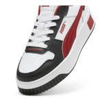 PUMA Carina Street Sneakers in White/Intense Red/Black Angle 2