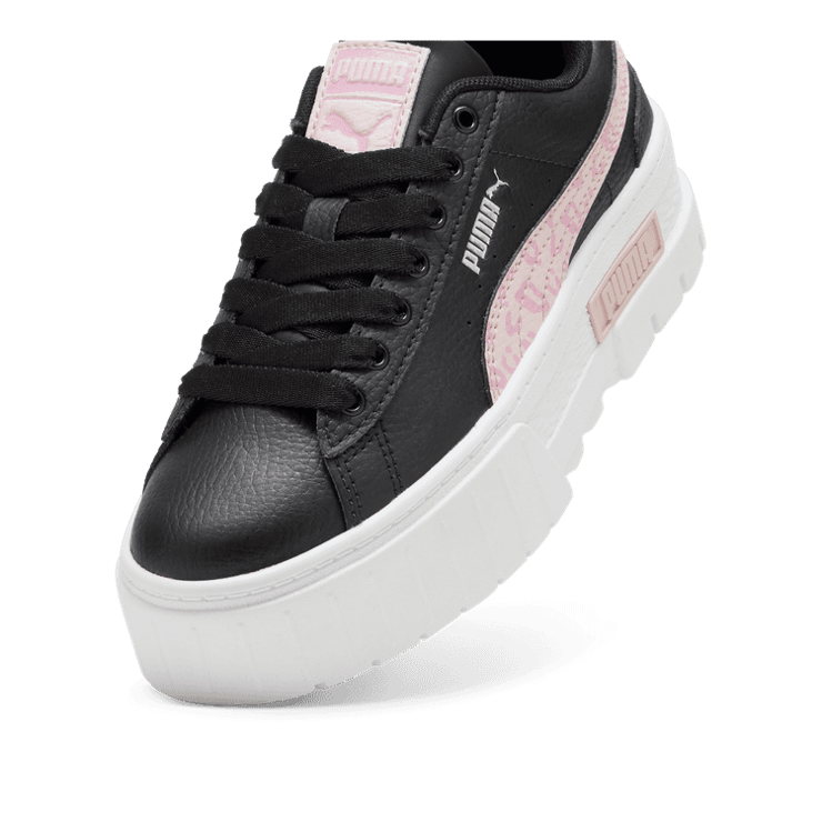 PUMA Mayze Wild Sneakers Big in Black/Mauved Out (GS) Angle 2