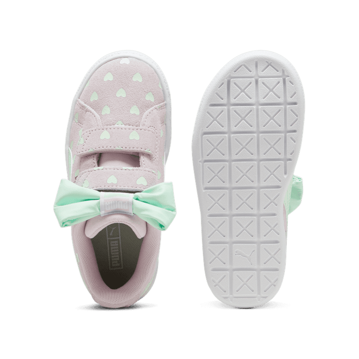 Puma Suede Classic Re-Bow Little Kid 'Hearts - Grape Mist' Angle 0