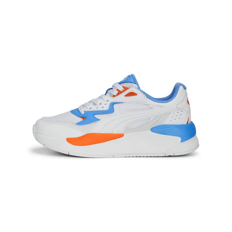 PUMA X-Ray Speed Future U Sneakers in White/Dusky Blue (GS) Angle 1