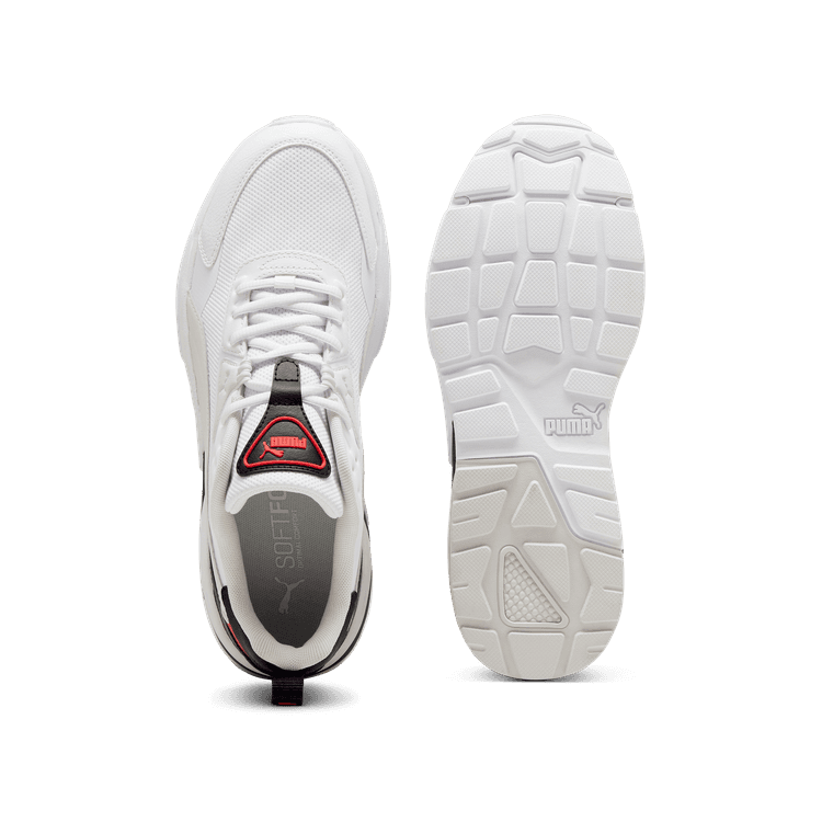 PUMA Vis2K Sneakers in White/Feather Grey/For All Time Red Angle 0