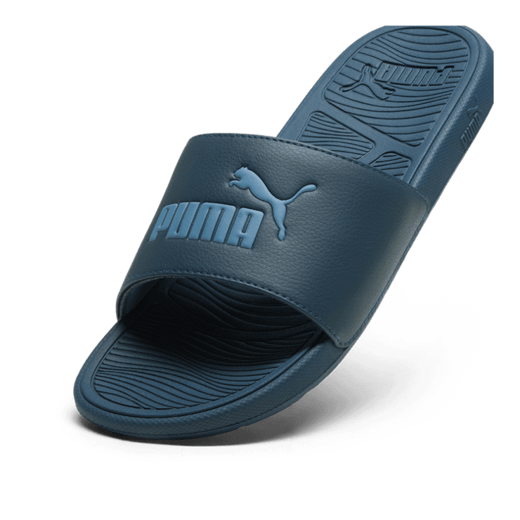 PUMA Cool Cat 2.0 Slides in Dark Night/Deep Dive Angle 2