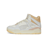 PUMA Slipstream Hi Thrifted Sneakers in White/Warm White/Pristine Angle 1