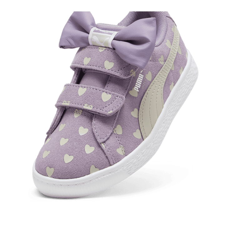 PUMA Suede Classic Re-Bow in Pale Plum/Desert Dust (PS) Angle 2