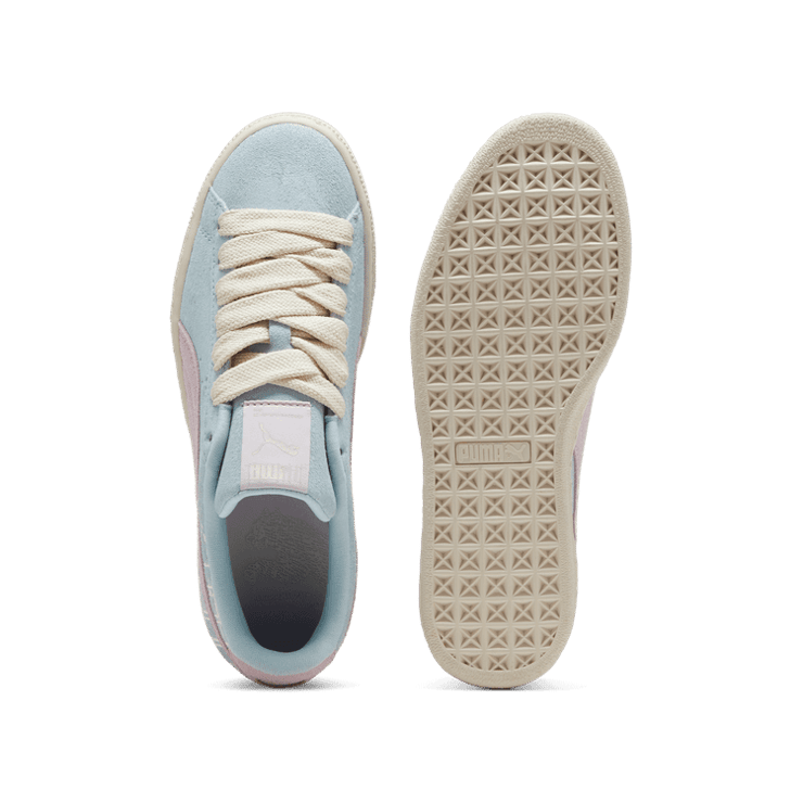 PUMA Suede Brand Love II Sneakers in Turquoise Surf/Grape Mist Angle 0