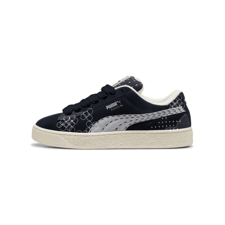 PUMA Suede XL Skate Sneakers in Dark Blue Angle 1