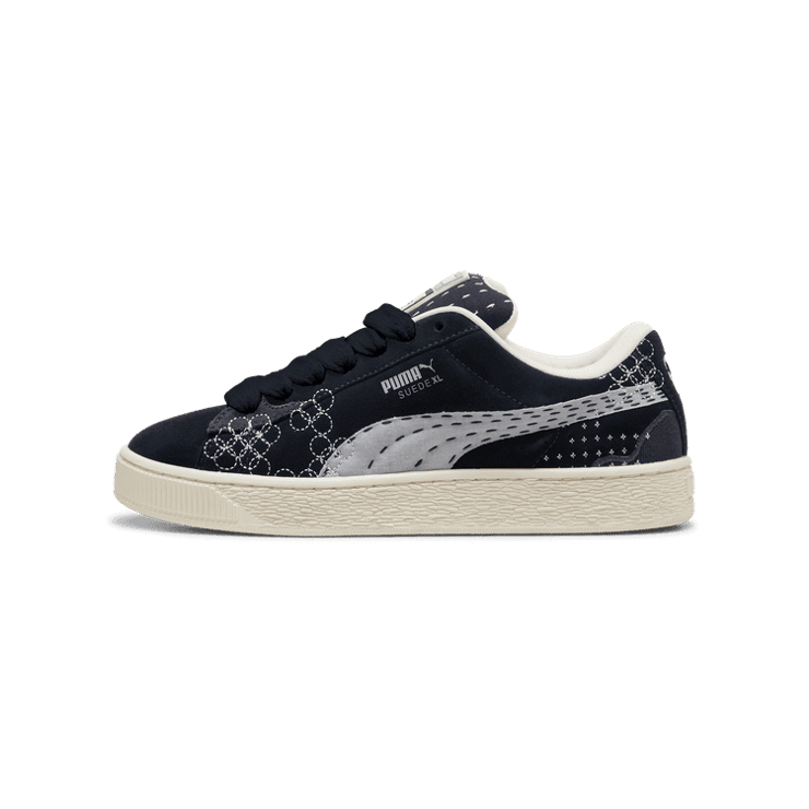 PUMA Suede XL Skate Sneakers in Dark Blue Angle 1