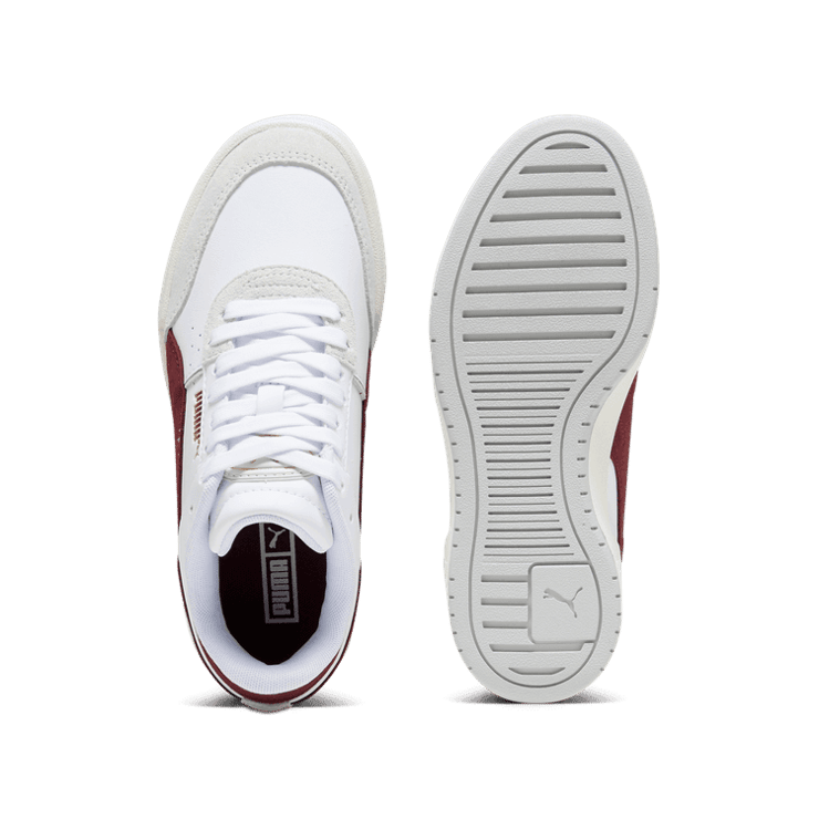 PUMA CA Pro Sport Mix Sneakers in White/Feather Grey/Dark Jasper (GS) Angle 0