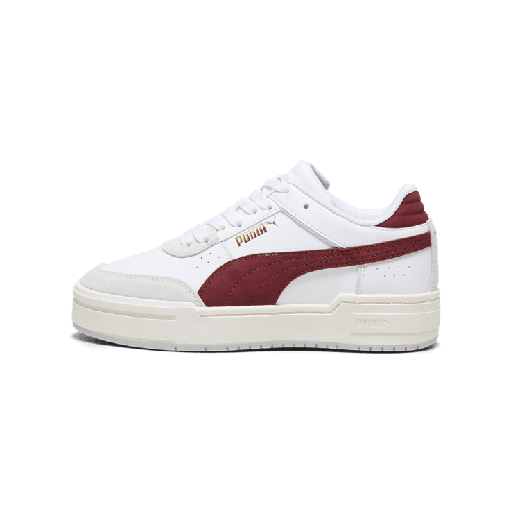 PUMA CA Pro Sport Mix Sneakers in White/Feather Grey/Dark Jasper (GS) Angle 1