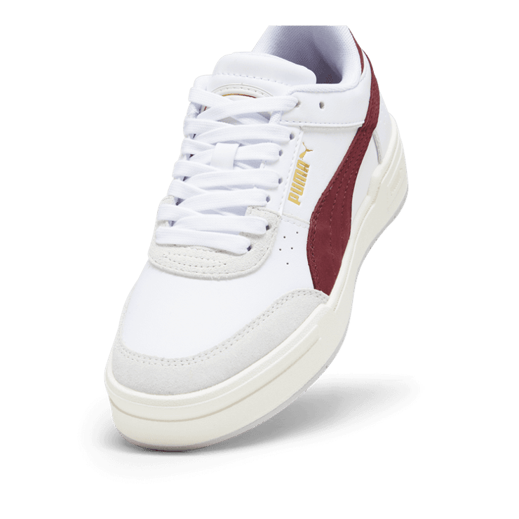 PUMA CA Pro Sport Mix Sneakers in White/Feather Grey/Dark Jasper (GS) Angle 2