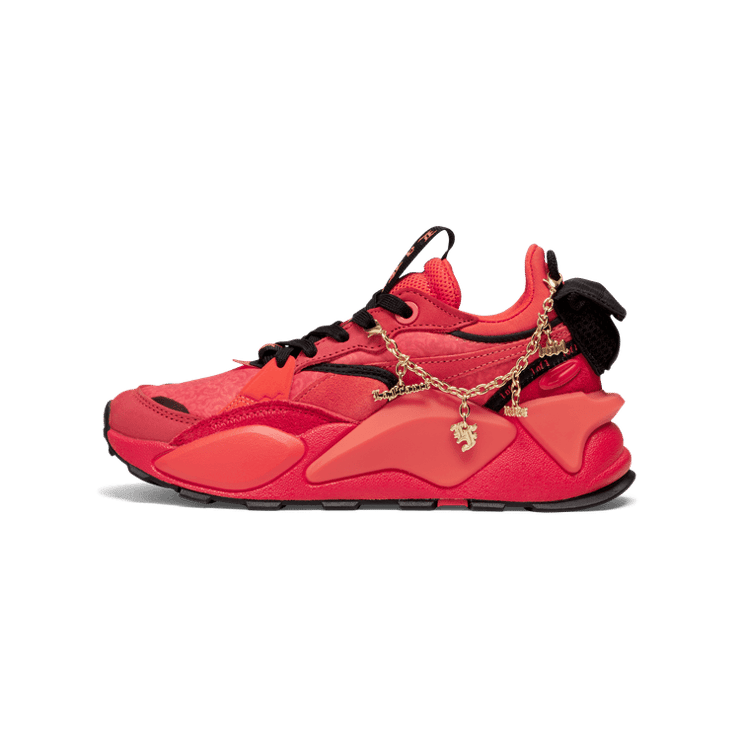 PUMA x LAMELO BALL RS-X Pocket LaFrancÃ© Sneakers in For All Time Red/Dark Orange/Black (GS) Angle 1