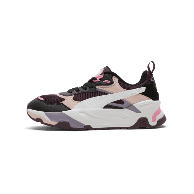 PUMA Trinity Sneakers in Midnight Plum/White/Black Angle 1