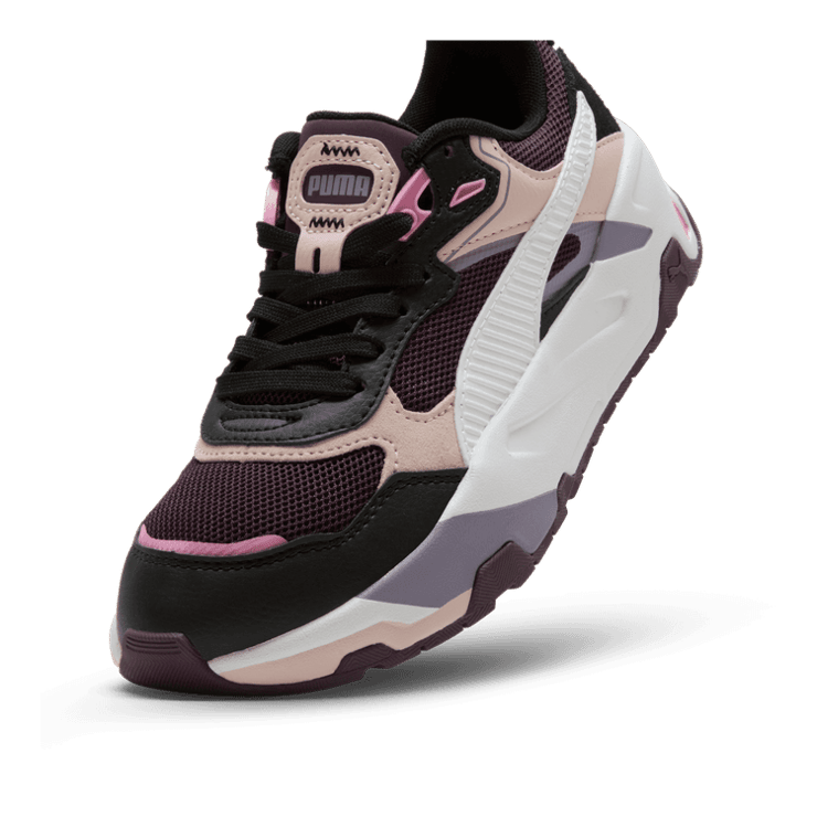PUMA Trinity Sneakers in Midnight Plum/White/Black Angle 2