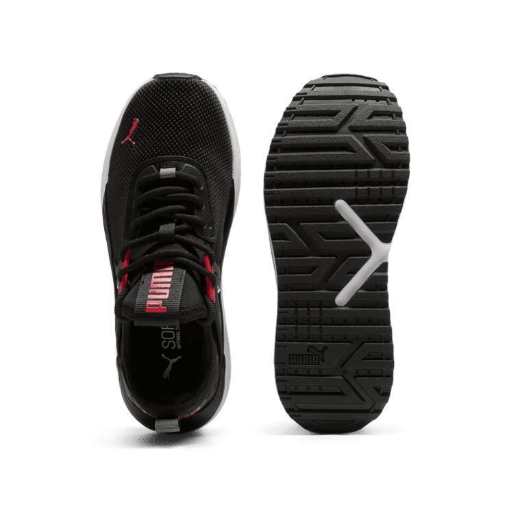 PUMA Pacer 23 Sneakers in Black/For All Time Red (GS) Angle 0