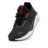 PUMA Pacer 23 Sneakers in Black/For All Time Red (GS) Angle 2