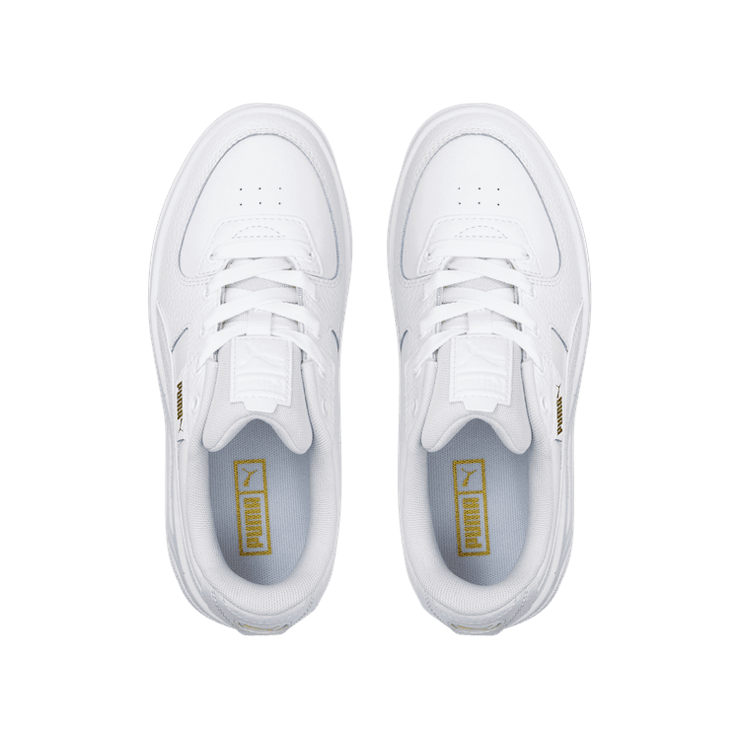 PUMA Cali Dream Leather Sneakers in White (GS) Angle 2