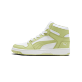 PUMA Rebound LayUP SL Sneakers in White/Pistachio Green/Calming Green Angle 1